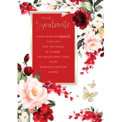 Soulmate 6 Verse Booklet insert Luxury Birthday Greeting Card