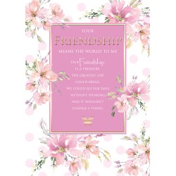 Friendship 6 Verse Booklet insert Luxury Birthday Greeting Card