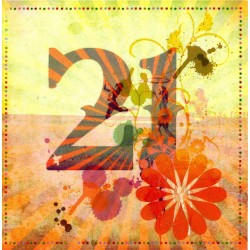 Happy 21st Glittered Birthday Card 
