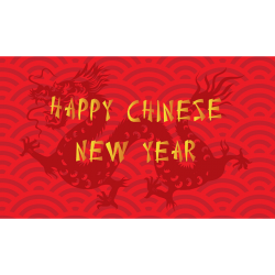 Happy Chinese New Year Red Hidden Dragon Luxury Money Wallet Gift Card