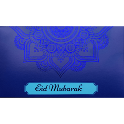 Eid Mubarak Premium Money Wallet Gift Card - Blue