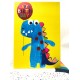 Happy Birthday Dinosaur - Fun Colourful Neon Children's Blank Greeting Card - Emboss & Foil - Hoopla by Paper Salad (HL1923)