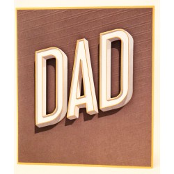 3D DAD Father's Day Greeting Card Perfectly Peculiar