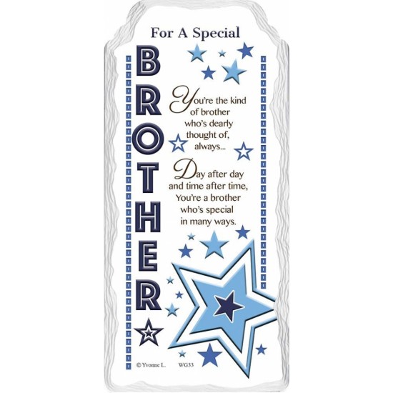 For A Special Brother Sentimental Handcrafted Ceramic Plaque Birthday Gift