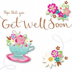 Hope That You Get Well Soon - Luxury Handmade 3D Floral Card by Talking Pictures