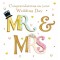 Mr & Mrs Wedding 3D Large Luxury Handmade Card By Talking Pictures