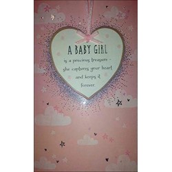 A Baby Girl Detachable Keepsake Greeting Card 