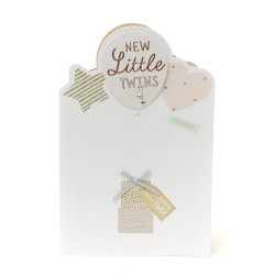 New Little Twins New Baby Unisex Greeting Card 