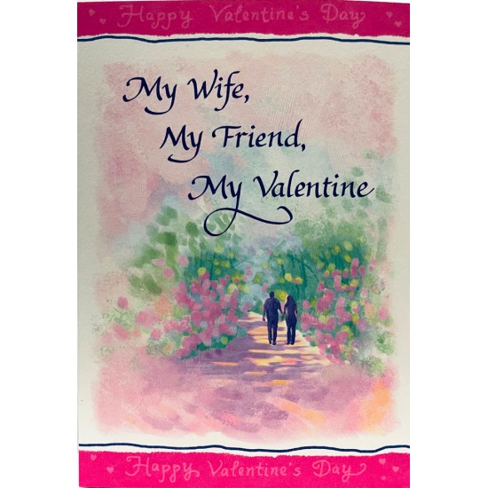 Blue Mountain Arts Special My Wife My Friend My Valentine Pink Artistic Card