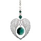 Angel Wing Heart - Emerald May Birthstone Colour Suncatcher Keepsake - Embellished with Crystals from Swarovski®
