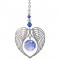 Angel Wing Heart - Sapphire September Birthstone Colour Suncatcher Keepsake - Embellished with Crystals from Swarovski®