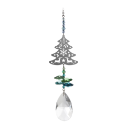 Christmas Tree Festive Xmas Edition Hanging Fantasy Charm Sun-Catcher Embellished with Swarovski® Crystal