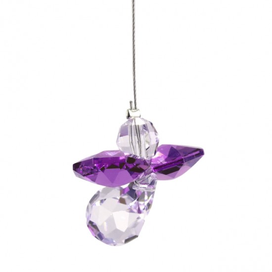 Austrian Crystal Guardian Angel Birthstone Suncatcher Birthday Gift Ornament 