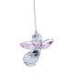 October Birthstone Rose Crystal Guardian Angel Hanging Charm