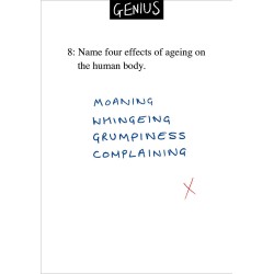 Humorous Funny - Effects of Ageing - Blank Male/Female Greeting Card from The Genius Range by Ian Blake