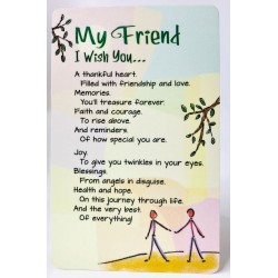 My Friend I Wish You... Keepsake Wallet Card (WC609) Blue Mountain Arts