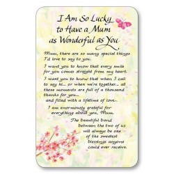 Lucky To Have A Mum as Wonderful Keepsake Wallet Card (WC725) Blue Mountain Arts