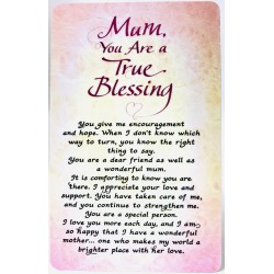 Mum You are a True Blessing Keepsake Wallet Card (WW406) Blue Mountain Arts