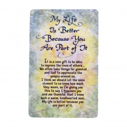 My Life Is Better Because You Are Part of It Keepsake Wallet Card (WW408) Blue Mountain Arts