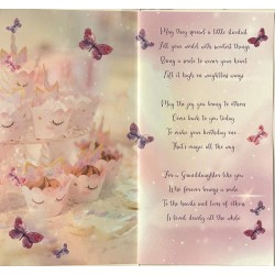 With Love to A Special Granddaughter on your Birthday Card with Colour Insert & Lovely Verse - Warm Beautiful Words by Cardigan Cards