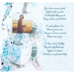 With Love Son on your Birthday Card with Colour Insert & Lovely Verse - Scenic Imagery - Beautiful Words by Cardigan Cards