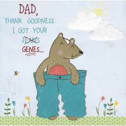 Second Nature Dad Thank Goodness I Got Your Genes... Happy Father's Day Humour Forest Friends Greeting Card