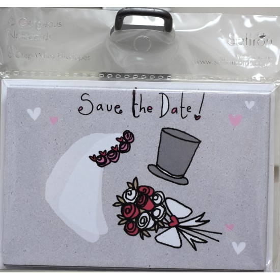 Save The Date Wedding Bride & Groom Hearts Love Invites By Saffron 
