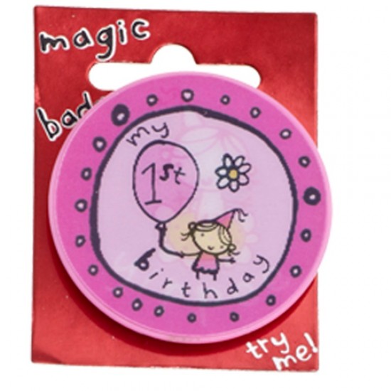 1st Birthday Magic Holographic Badge