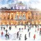 Ice Skating At Somerset House Art Charity Christmas & New Year Cards 6 Pack Eco