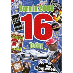 16 Today Born in 2008 Historical Facts 16th Teen Milestone Birthday Card 2024 for Him