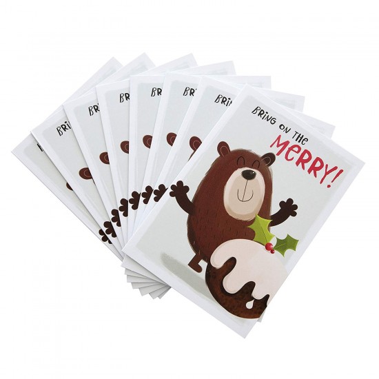 Bring On The Merry Hallmark Xmas Charity Christmas 8 Card Pack