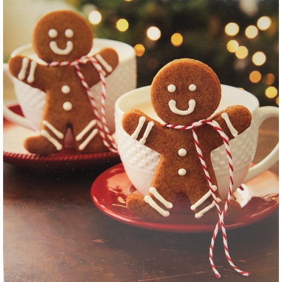 Gingerbread Man 10 Gloss Photo Finish Blank Christmas Cards (5 each of 2 Designs)  Xmas Box by Hallmark Studio Gallery