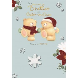 Forever Friends Brilliant Brother & Sister In Law Festive Christmas Card