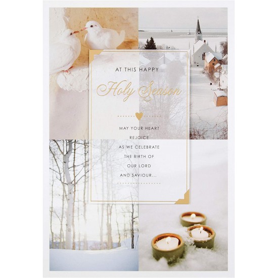 Hallmark Holy Season Medium Christmas Card 'Rejoice and Celebrate'