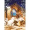 Around The Manger Ling Design Religious Art - British Heart Foundation Charity Christmas Cards - Pack of 6 Xmas Cards