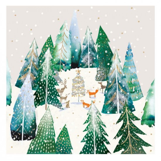 Winter Forest Animals Around the Festive Tree - Ling Design ...