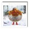 Big Robin Tracks Traditional Charity Christmas Sparkle Cards - Pack of 5 Xmas Cards
