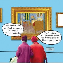  Bedroom at Arles Van Gogh Funny Blank Greeting Card - Irene & Gladys 069641