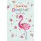 To A Flamazing Daughter Happy Birthday Greeting Card Glitter With Finish Flamingo and Watermelon Design ML996