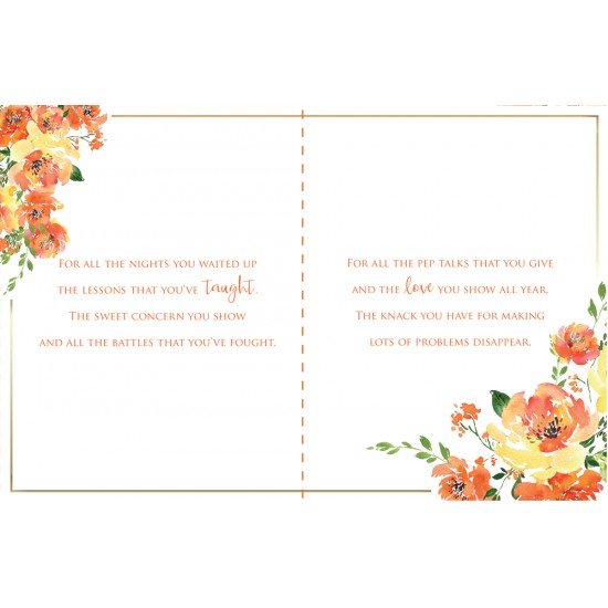 Amazing Mum 6 Verse Booklet insert Luxury Birthday Greeting Card