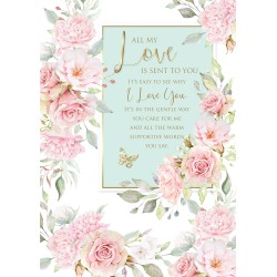 I Love You 6 Verse Booklet insert Luxury Birthday Greeting Card