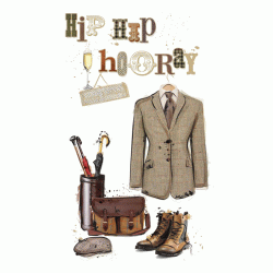 Hip Hop Hooray Male Happy Birthday Card 