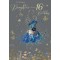 Amazing Daughter on Your 16th Birthday Card - Gorgeous Grace Range Blue Dress Glitter & Foil Finish Card by Cherry Orchard