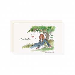 Isaac Newton Gravitational Force by Quentin Blake - Blank Greeting Card