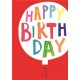 Happy Birthday Balloon - Fun Colourful Neon Children's Blank Greeting Card - Emboss & Foil - Hoopla by Paper Salad (HL1924)