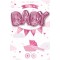 A New Baby Girl - Single Large Card with 4 x 30cm foil balloons by Balloon Boutique