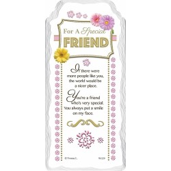 For A Special Friend Sentimental Handcrafted Ceramic Plaque Birthday Gift