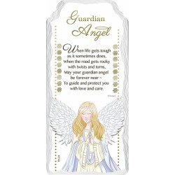 Guardian Angel Religious Sentimental Handcrafted Ceramic Plaque from Sensations	