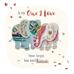 To The One I Love Never Forget How Much I Love You Valentine's Day 2024 Luxury Talking Pictures Square Handmade Card