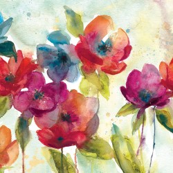 Watercolour Poppies by Carol Robinson - Fine Art Blank Greeting Card for Any Occasion - ART107